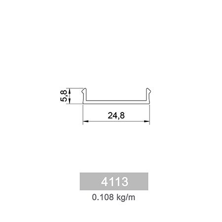 0.108 kg/m Square and Rectangle Railing Profile